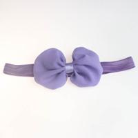 2 PC'S baby hoofdband lint chiffon Bow kinderen haar band hoofddeksels (paars)