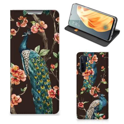 OPPO Reno3 | A91 | Hoesje maken | Pauw met Bloemen