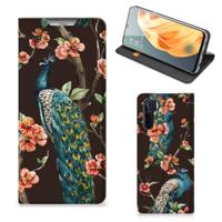OPPO Reno3 | A91 | Hoesje maken | Pauw met Bloemen OPPO Reno3 | A91 | Hoesje maken | Pauw met Bloemen