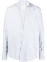 Greg Lauren chemise rayée à manches longues - Bleu - thumbnail