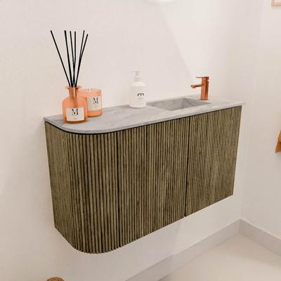 Toiletmeubel Mondiaz Joya Dlux | 71.6 cm | Meubelkleur Dusk | Faye wastafel Glace Wasbak Rechts | 1 kraangat