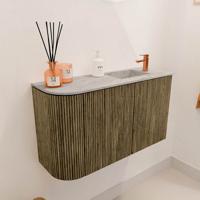 Toiletmeubel Mondiaz Joya Dlux | 71.6 cm | Meubelkleur Dusk | Faye wastafel Glace Wasbak Rechts | 1 kraangat