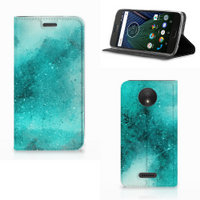 Bookcase Motorola Moto C Plus Painting Blue - thumbnail