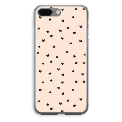 Kleine kattenkopjes: iPhone 8 Plus Transparant Hoesje
