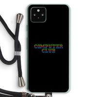 Retro: Pixel 5a 5G Transparant Hoesje met koord
