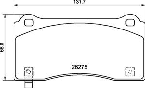 Remblokkenset, schijfrem BREMBO, u.a. fÃ¼r Tesla