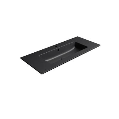 Wastafel Keramiek Sapho Pura 102x46 cm Mat Zwart