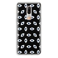 Eyes pattern: OnePlus 6 Transparant Hoesje