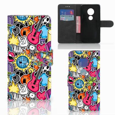 Motorola Moto G7 Play | Wallet Case | met Pasjes | Punk Rock