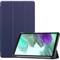 Basey Samsung Galaxy Tab A7 Lite Hoes Case Hoesje - Samsung Tab A7 Lite Book Case Cover - Donker Blauw
