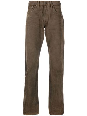 Ralph Lauren RRL jean droit à effet délavé - Marron