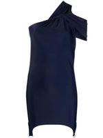 Courrèges robe courte à une épaule - Bleu
