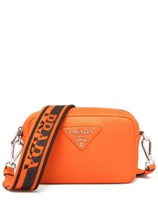 Prada sac à bandoulière à plaque logo - Orange