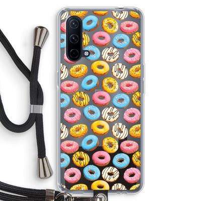 Pink donuts: OnePlus Nord CE 5G Transparant Hoesje met koord