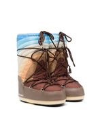 Moon Boot Kids bottines Moon à rayures - Marron - thumbnail