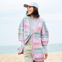 Stylecraft breipatroon Chromatic Short- and Long Sleeve Cardigan (2 designs)