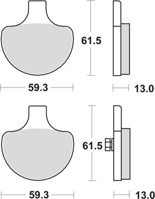 TRW remblokken "mcb 548 brake pad mcb 548 organic standard