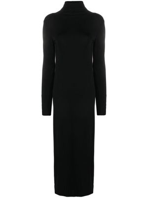 Thom Krom robe longue à col roulé - Noir