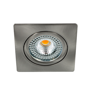 Bella LED spot kantelbaar 5Watt vierkant NIKKEL IP65 dimbaar - interne driver