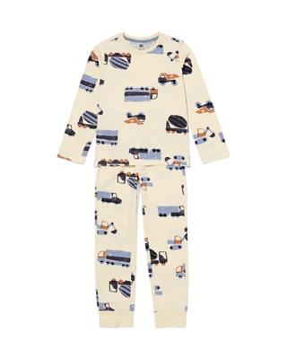 HEMA Kinderpyjama Auto Gebroken Wit (gebroken wit)