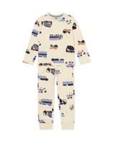HEMA Kinderpyjama Auto Gebroken Wit (gebroken wit)
