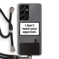 Don't need approval: Samsung Galaxy S21 Ultra Transparant Hoesje met koord