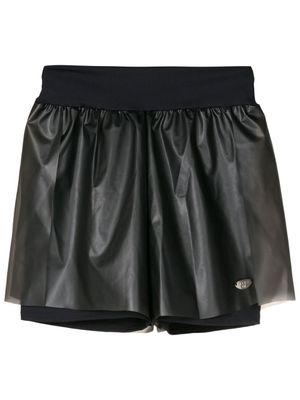 AMIR SLAMA GYM short de sport superposé à plaque logo - Noir