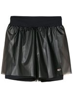 AMIR SLAMA GYM short de sport superposé à plaque logo - Noir