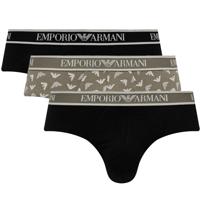 Armani 3-pack slips groen-zwart met EA print