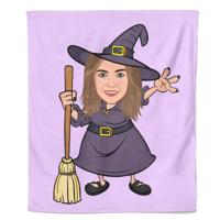 Cartoon Fleecedeken Witch - Pillow Buddies
