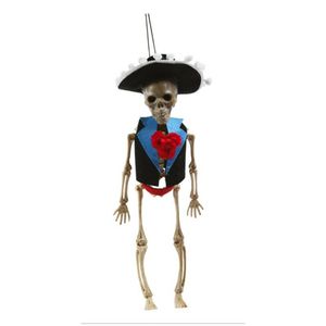 Fiestas Horror/halloween decoratie skelet/geraamte pop - Day of the Dead man - 40 cm - Halloween poppen