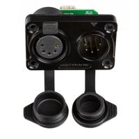 Briteq Modificatiekit van IP65 XLR 3pin (man/vrouw) naar IP65 XLR 5pin (man/vrouw)