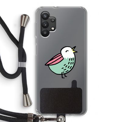 Birdy: Samsung Galaxy A32 5G Transparant Hoesje met koord
