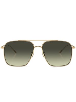 Oliver Peoples lunettes de soleil Dresner à monture pilote - Or