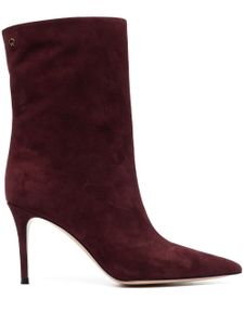 Gianvito Rossi bottines en cuir Riccas 90 mm - Rouge