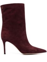 Gianvito Rossi bottines en cuir Riccas 90 mm - Rouge - thumbnail