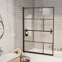 VidaXL Douchewand 100x140 cm esg zwart