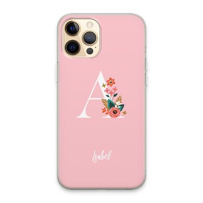 Pink Bouquet: iPhone 13 Pro Max Transparant Hoesje
