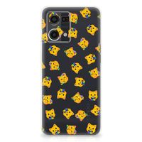 TPU bumper voor OPPO Reno7 4G Katten Emojis