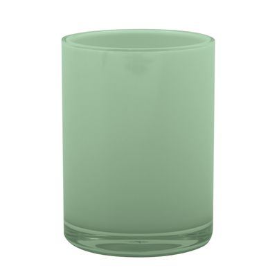 Badkamer drinkbeker/tandenborstelhouder Aveiro - PS kunststof - groen - 7 x 9 cm