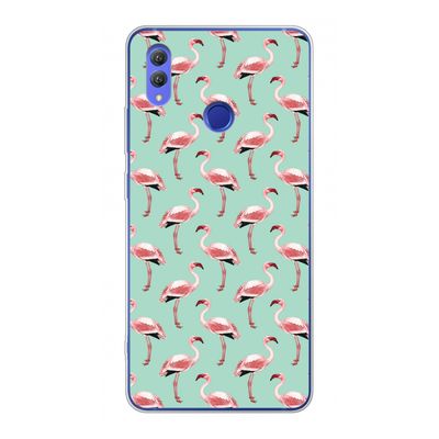 Flamingoprint groen: Honor Note 10 Transparant Hoesje