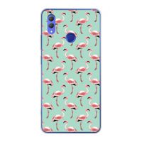 Flamingoprint groen: Honor Note 10 Transparant Hoesje