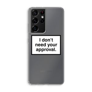 Don't need approval: Samsung Galaxy S21 Ultra Transparant Hoesje
