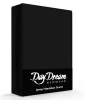 Day Dream Jersey Hoeslaken Zwart-140 x 200 cm