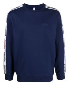 Moschino sweat à logo imprimé - Bleu