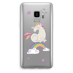 Regenboog eenhoorn: Samsung Galaxy S9 Transparant Hoesje