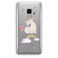 Regenboog eenhoorn: Samsung Galaxy S9 Transparant Hoesje