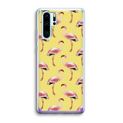 Flamingo's geel: Huawei P30 Pro Transparant Hoesje