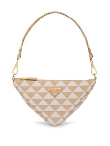 Prada Tas met geborduurd logo - Beige