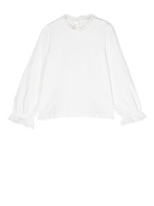 Zhoe & Tobiah blouse à bords en dentelle - Blanc